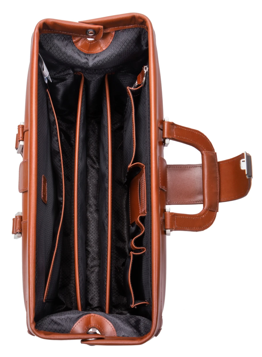 McKlein Courthouse Briefcase Leather Laptop Bag 17 inch Litigator