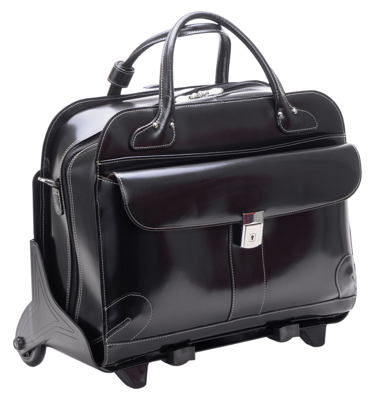 McKlein USA Lakewood Honolulu Wheeled Tote (Black)