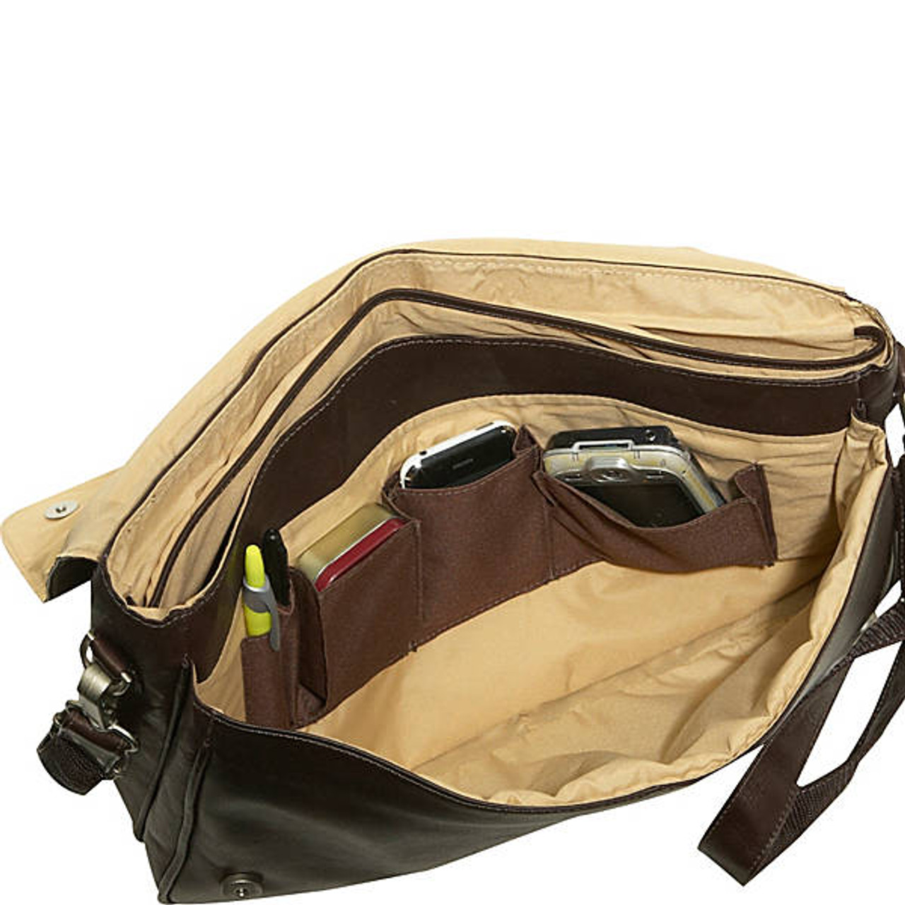 Piel Leather 2360 Professional Laptop Messenger Bag