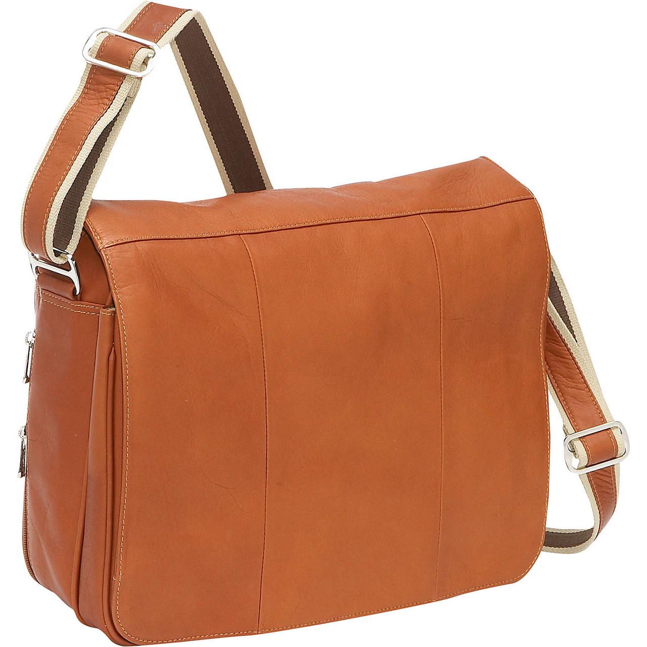Piel Leather Expandable Leather Messenger Bag 2813