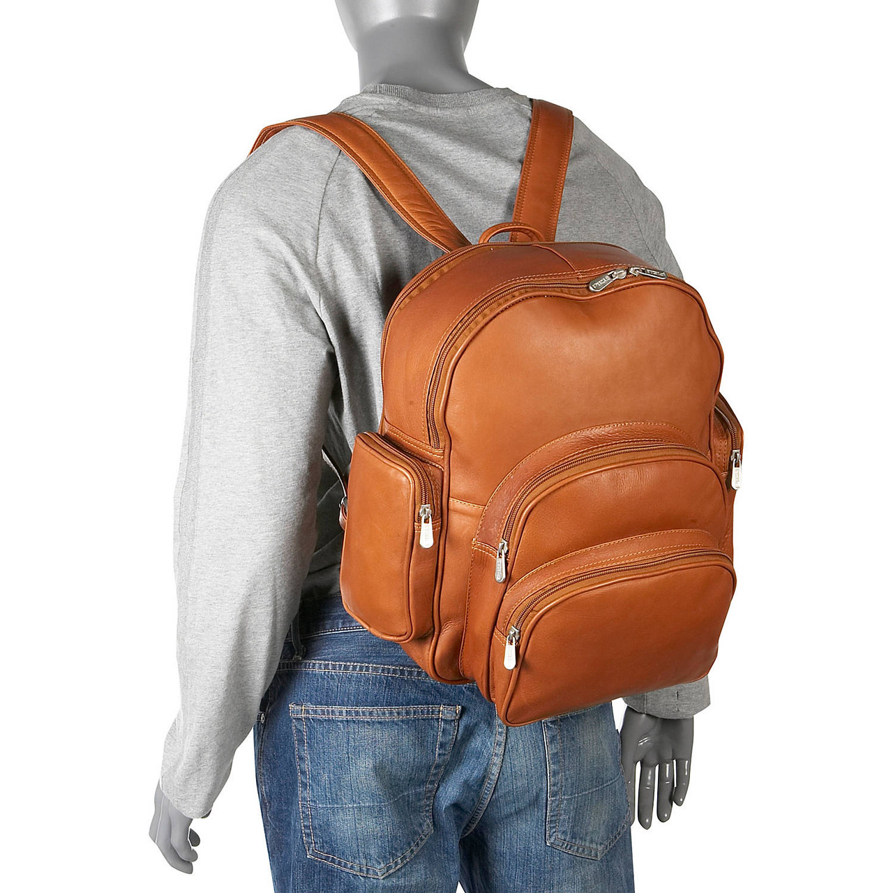 Piel Leather Expandable Leather Backpack 7654