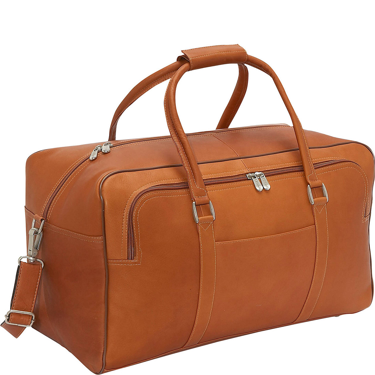 Piel Leather Half Moon Duffel Carry On Leather Duffle Bag 9194