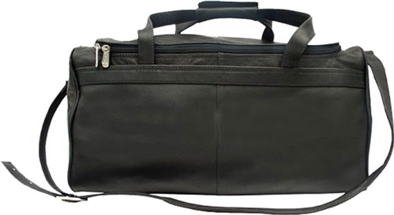 small leather duffle bag