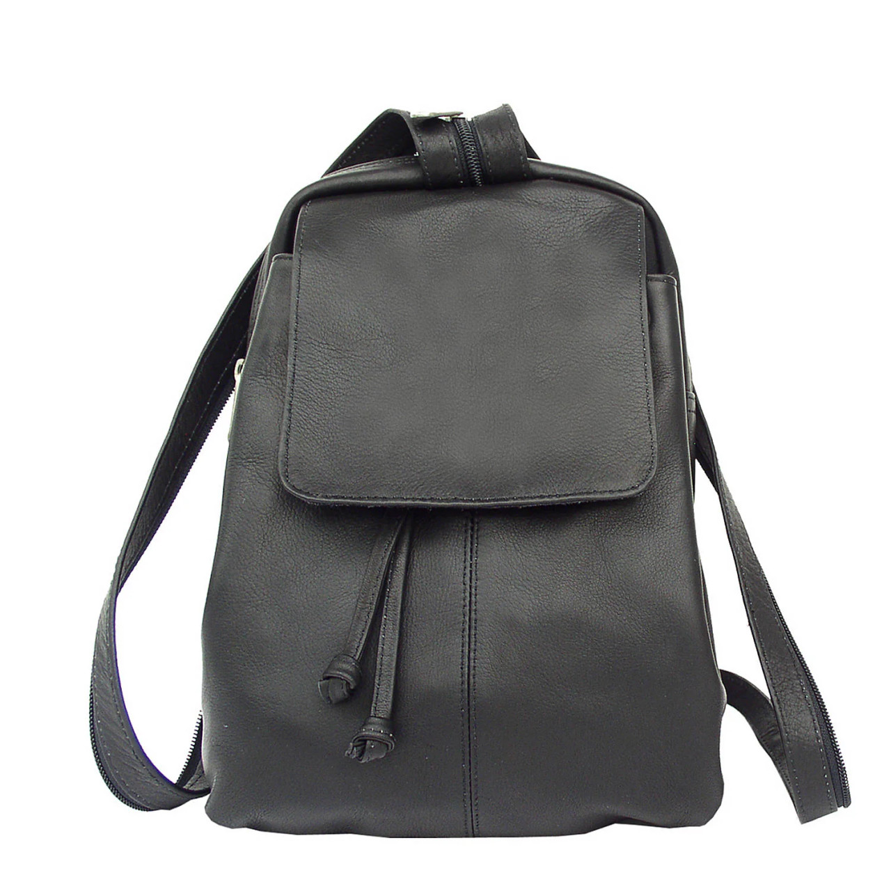 Piel Leather Small Drawstring Backpack 9821 Leather Backpack