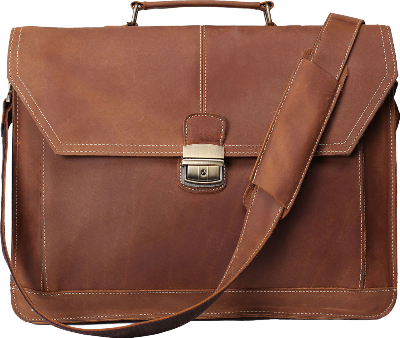 Pratt Leather Chancellor Brief Vintage Leather Briefcase 316