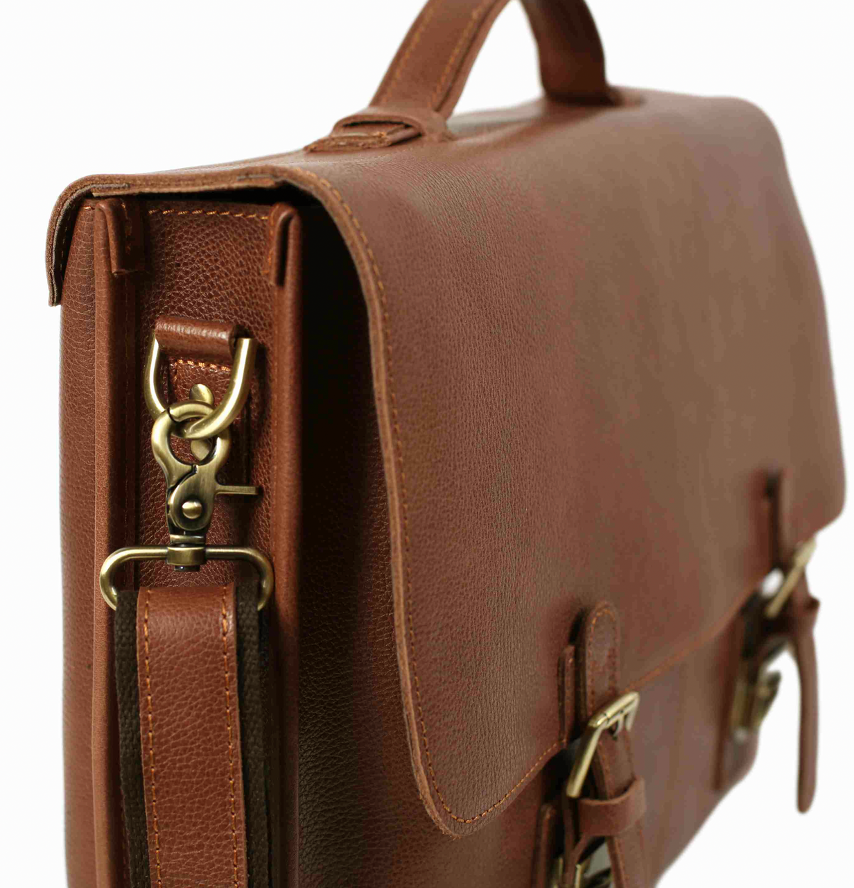 Pratt Leather Jackson Satchel Rustic Vintage Leather Briefcase