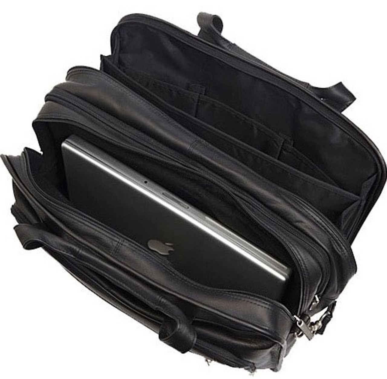 Edmond Leather Large Expandable Laptop Briefcase US2123