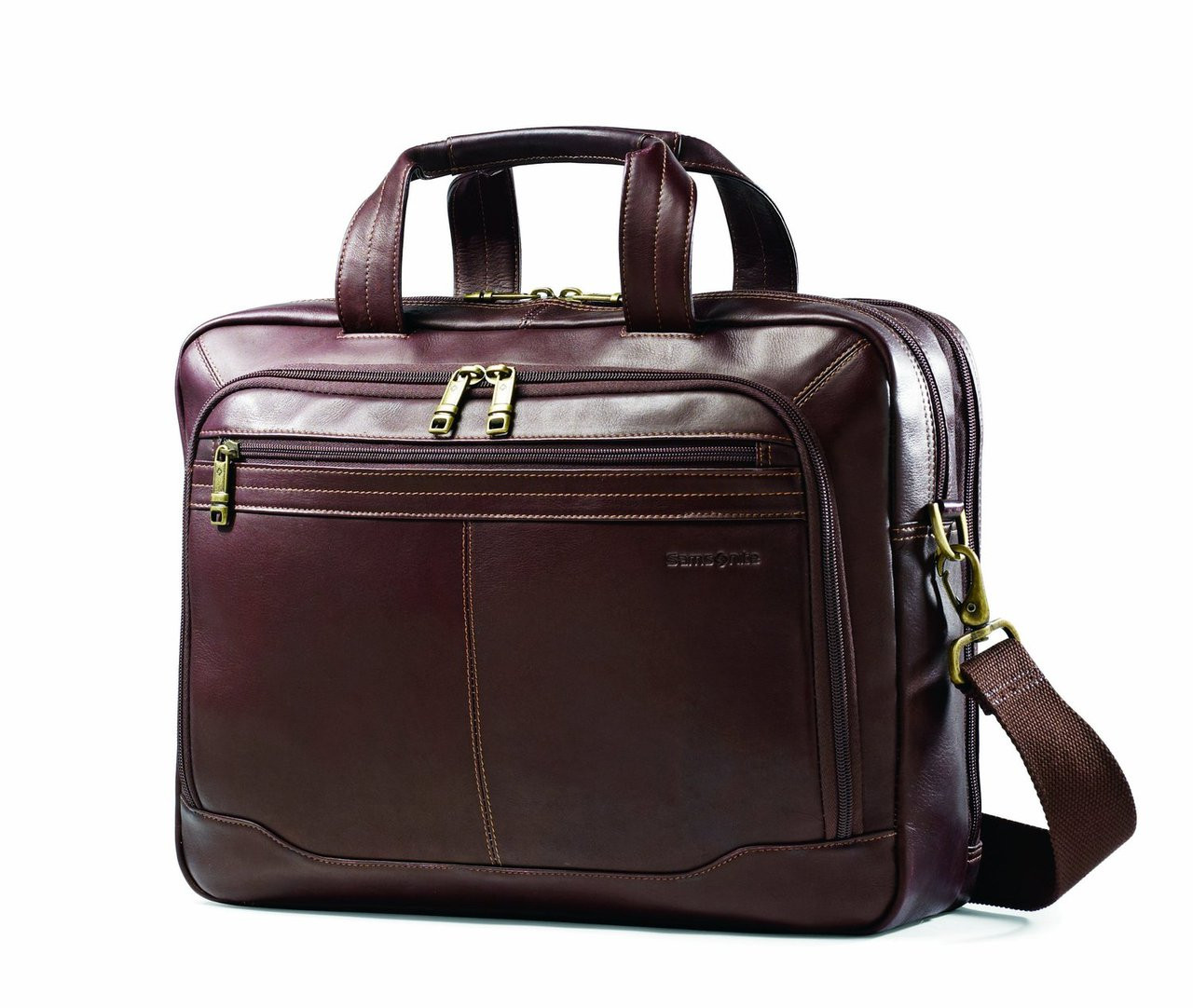 Samsonite Colombian Leather Toploader Briefcase 50792