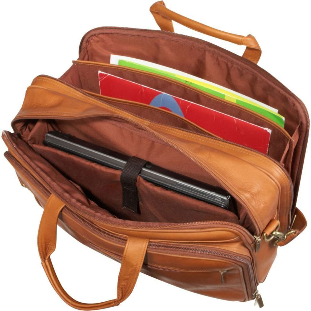 Edmond Leather Deluxe Double Compartment Briefcase US263