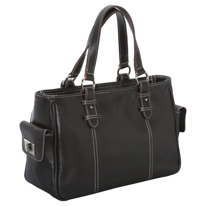 Amerileather Sophisticated Leather Shopper Bag 1831-0 1831-4 1831-5