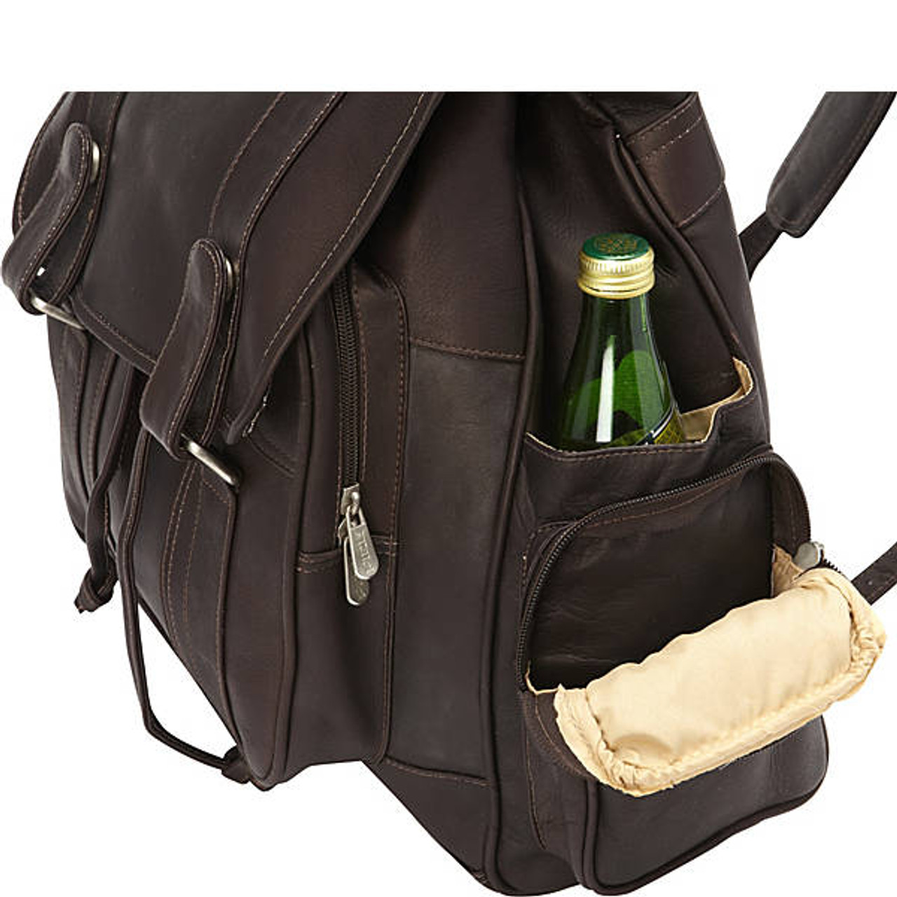 Piel Leather Double Loop Flap-Over Laptop Backpack 3000