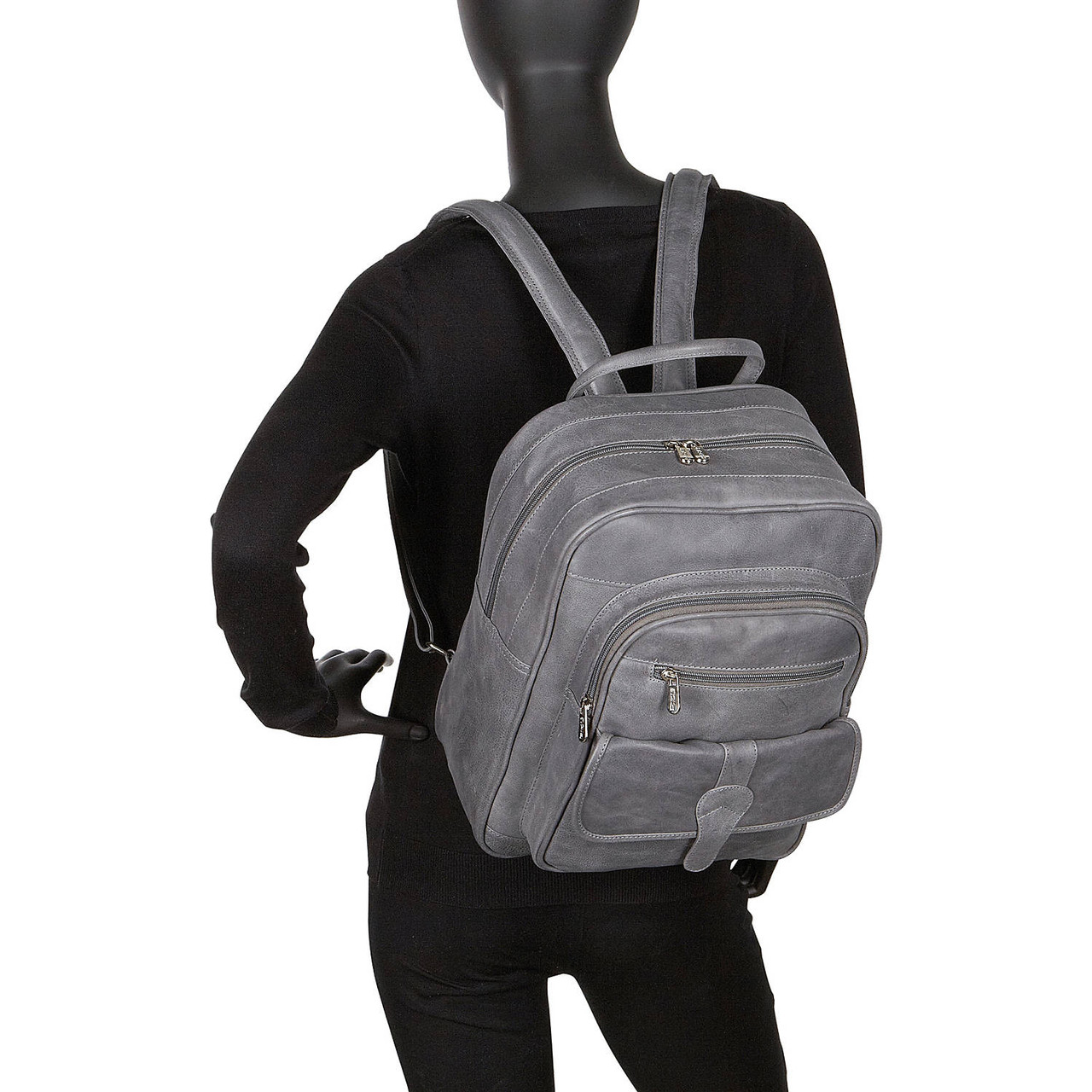 Piel Leather Medium Buckle Flap Backpack 3060