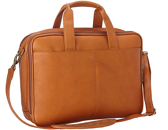 Edmond Leather Deluxe Business Briefcase ELUS411C 17" Laptop Briefcase