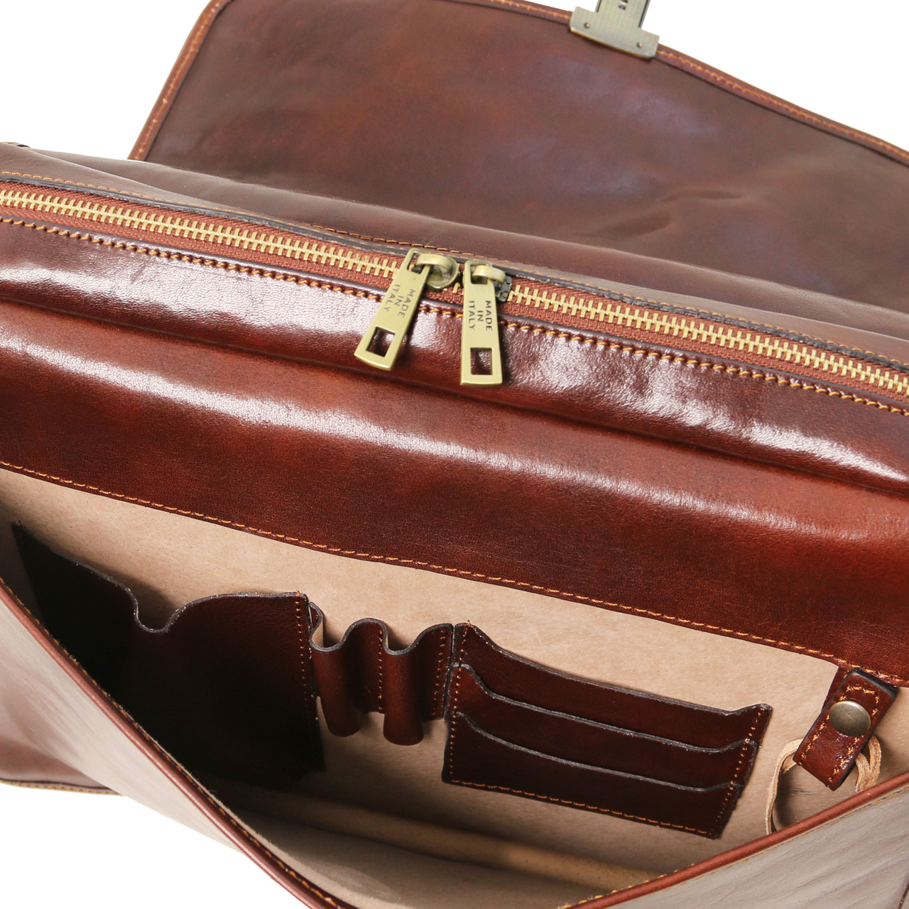 Buccio Modica Italian Leather Satchel Briefcase