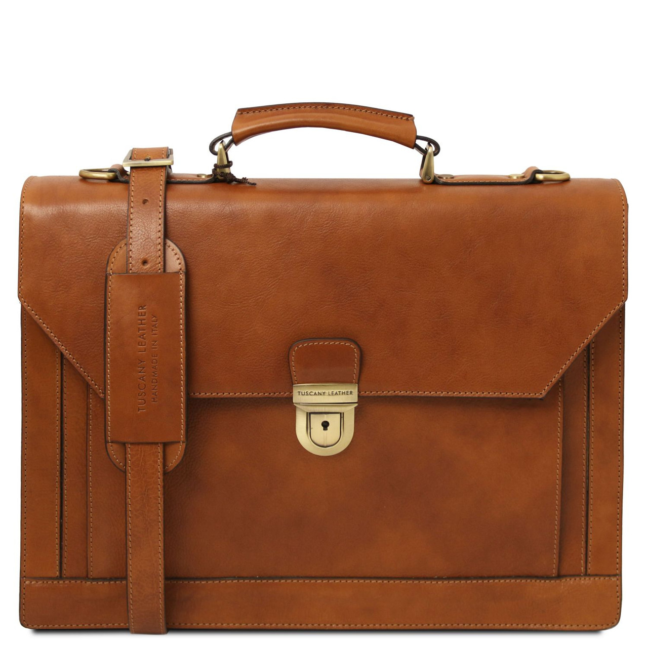 Tuscany Leather Cremona Three Compartment Briefcase