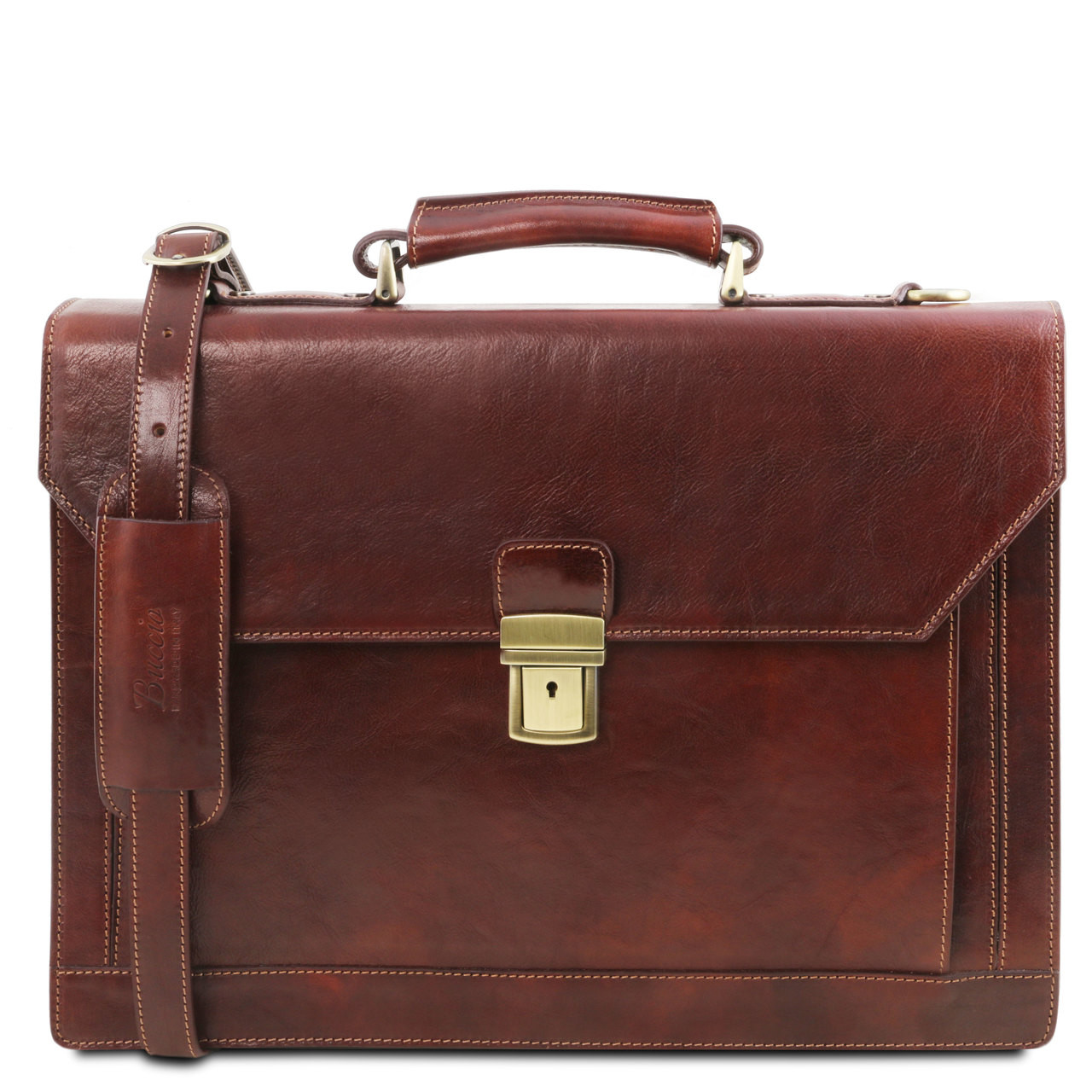Buccio Carrara Italian Leather Briefcase