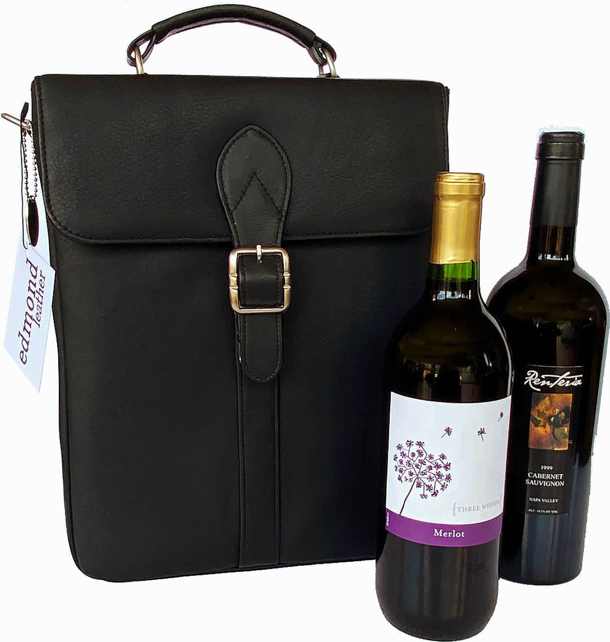 Buy 2 Pcs Leather Wine Bag,Crocodile Pattern Wine Carrier Tote