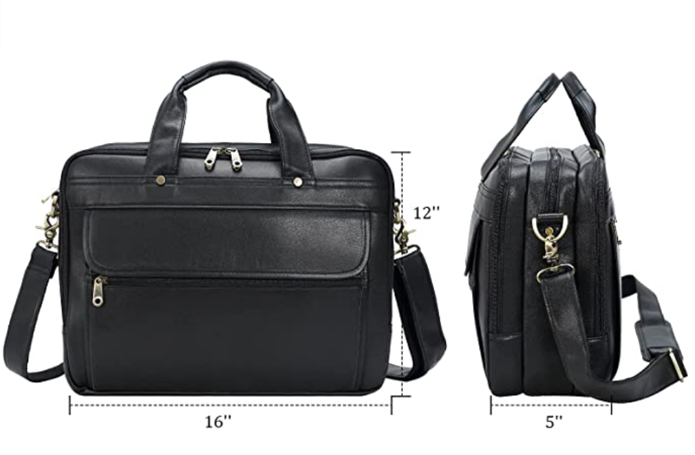 Edmond Leather Professional Laptop Briefcase