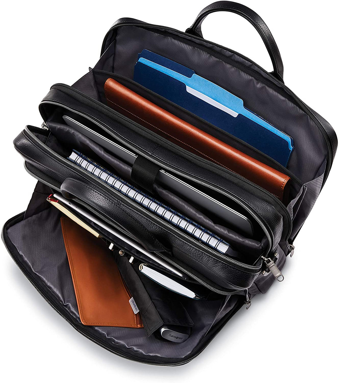 Samsonite Classic 3 Gusset Large Toploader Black Non-Wheeled Briefcase Travel