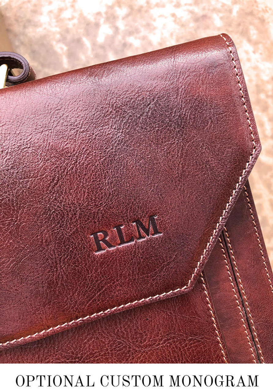 Buccio Carrara Nero Onyx Italian Leather Briefcase