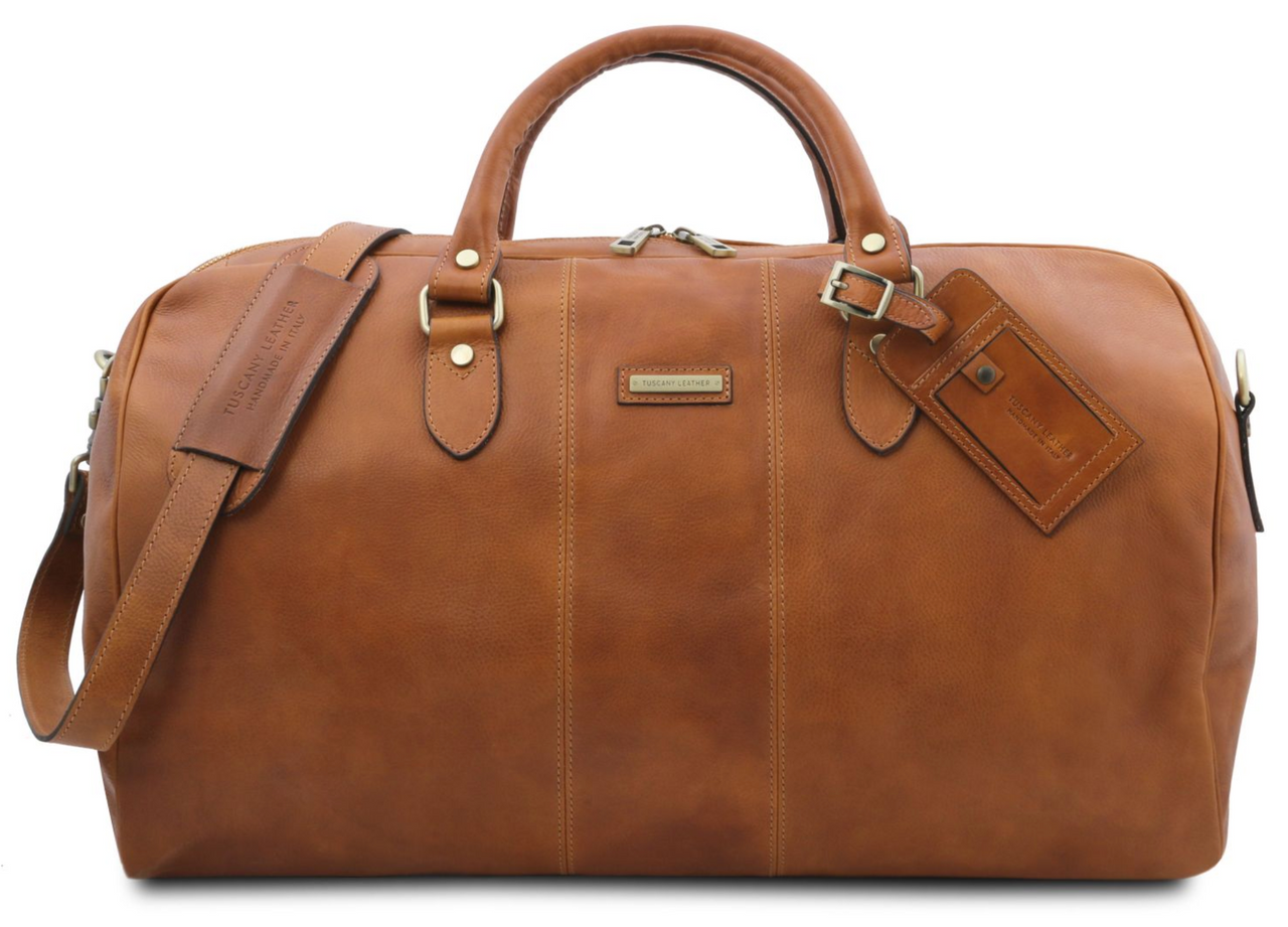 italian leather men's travel bags Timeless Duffel With Luggage Sleeve It will surely make a great bag as its very versatile Italian Full-Grain Vegetable-Tanned Leather Duffle