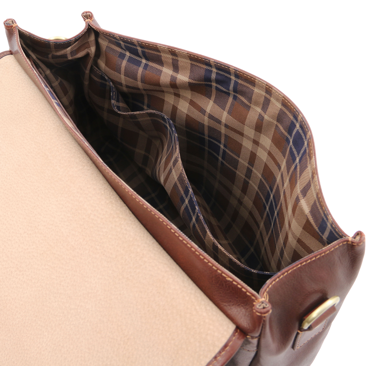 Buccio Bergamo Leather Messenger Bag