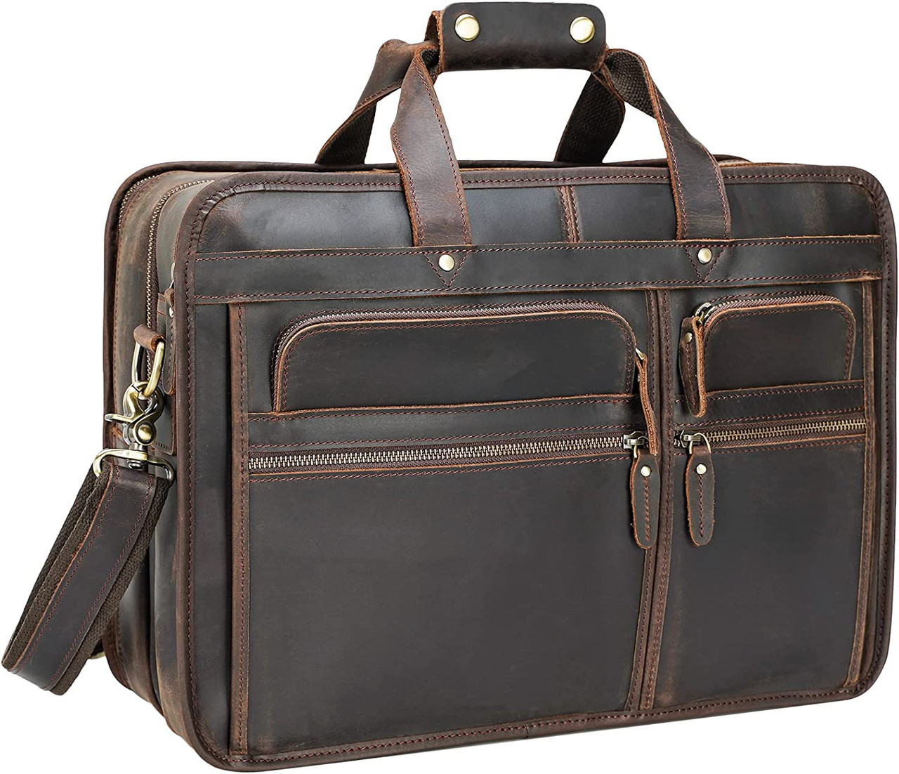 Pratt Leather Large Business Briefcase
