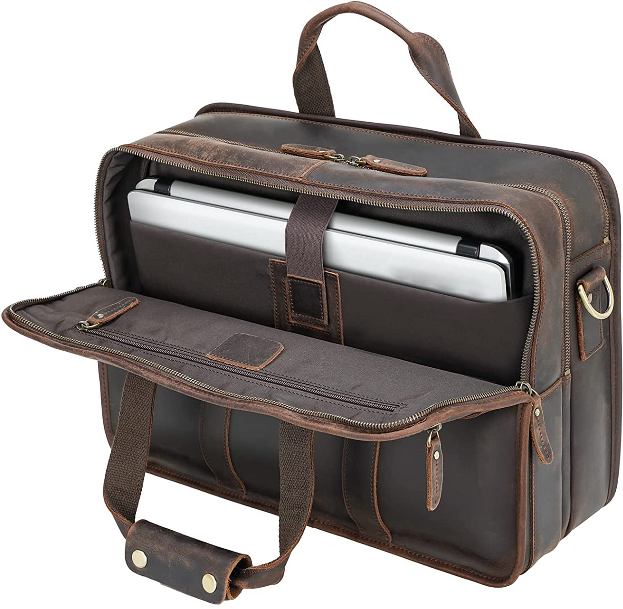 Pratt Leather Large Business Briefcase