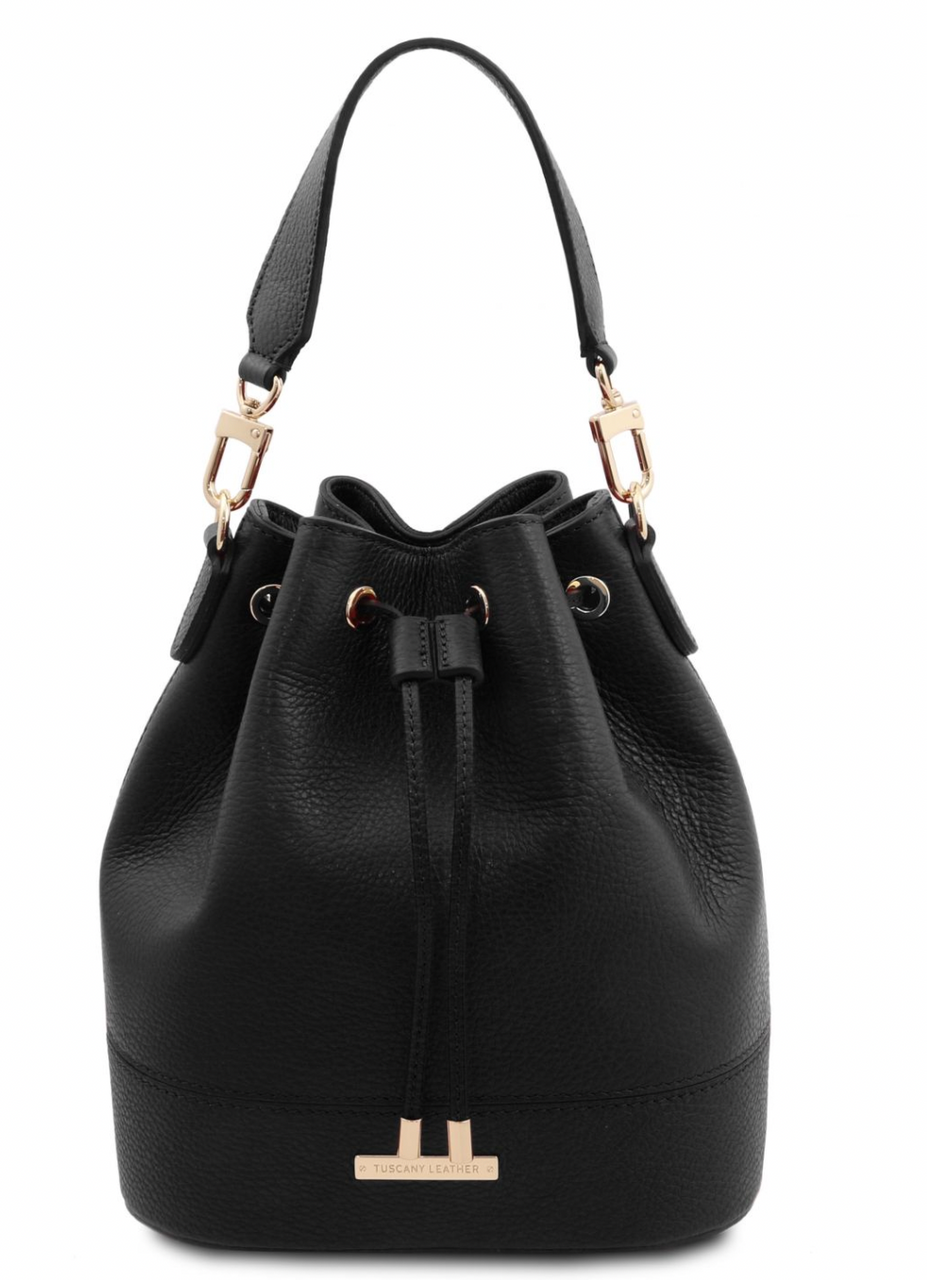 ハンドバッグ【TUSCANY LEATHER】送料無料関税込 フラップバッグ Tuscany Leather TL Bag Leather Bucket Bag