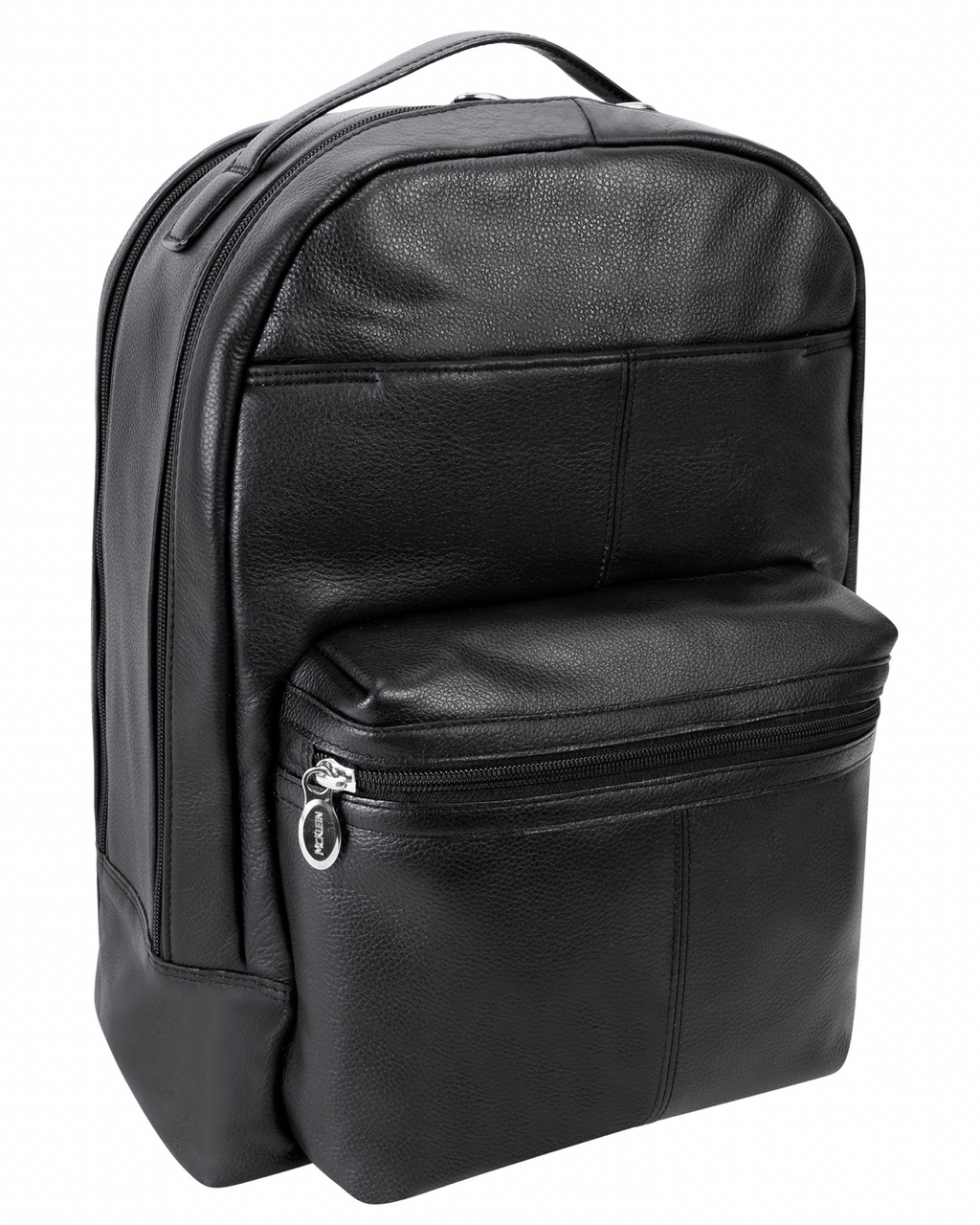 Leather laptop bag 2-compartment