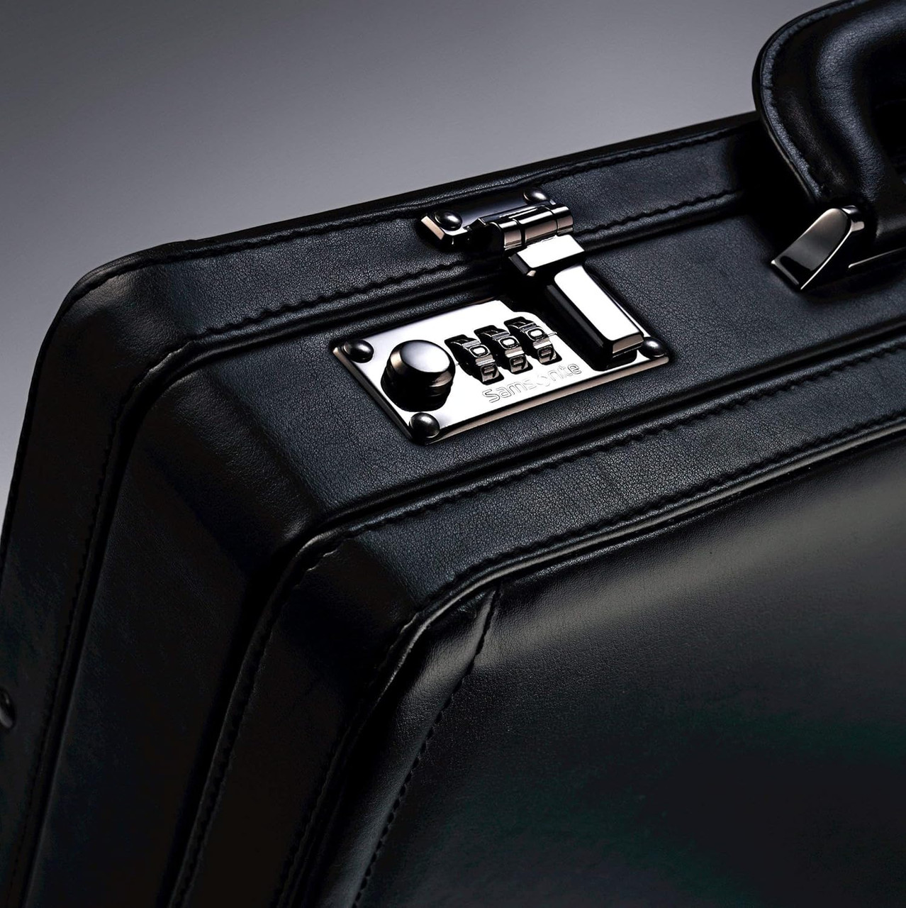 Samsonite Expandable Leather Attache Case - Thumbnail 5