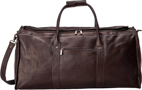 Edmond Leather Large Duffle Bag and Shaving Kit Combo