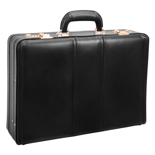 McKlein Reagan Leather Attache Case (Black)