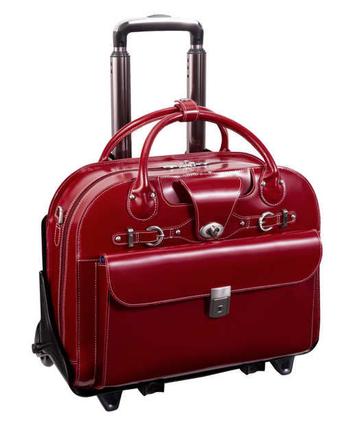 McKlein USA Roseville Wheeled Tote (Red)