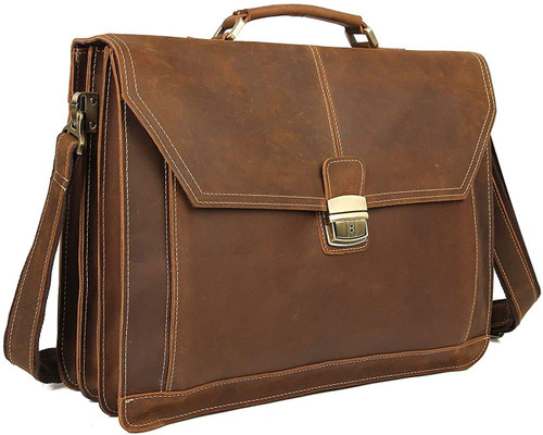 Pratt Leather Chancellor Brief Vintage Leather Briefcase 316