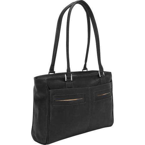 Piel Leather Ladies Laptop Tote With Pockets 3001
