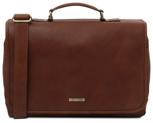 Tuscany Leather Mantova Leather Messenger Bag Briefcase