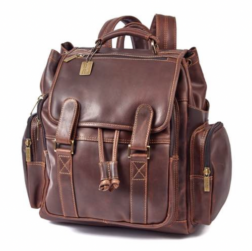 Claire Chase Jumbo Leather Backpack 329 Leather Laptop Backpack