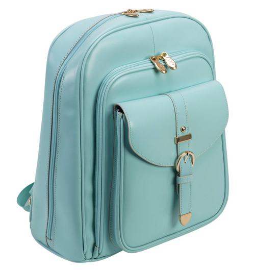 McKlein Olympia 11" Leather Laptop Tablet Business Backpack