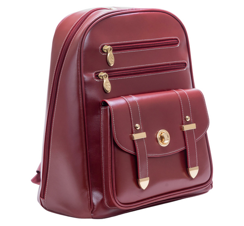 McKlein Robbins 11" Leather Laptop Tablet Business Backpack