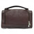 Piel Leather Half-Moon Utility Kit 9138 - Chocolate