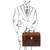 Buccio Tuscany Italian Leather Barrister Briefcase (Brown) Model