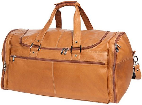 David King Premier Extra Large Multi Pocket Duffel Leather Duffle Bag