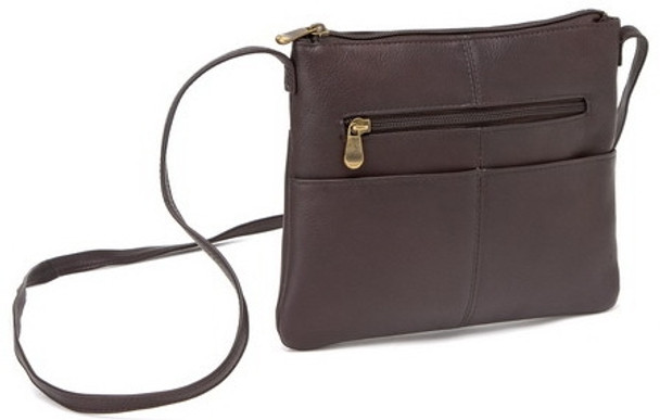 Le Donne Leather Simple Flap Over Crossbody Bag