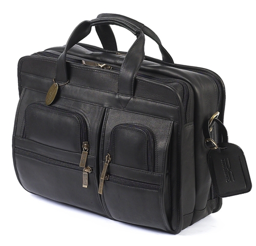 Claire Chase 151E Black Executive Computer Briefcase Black