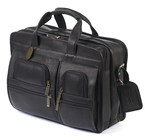 Claire Chase Executive Computer Briefcase Leather Briefcase 151E