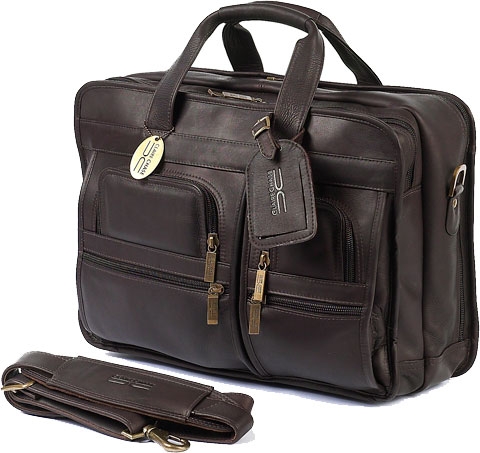 Claire Chase Executive Computer Briefcase Leather Briefcase 151E