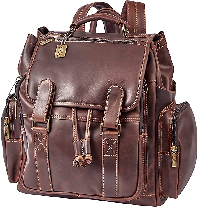 Claire Chase Jumbo Leather Backpack 329 Leather Laptop Backpack display picture 1