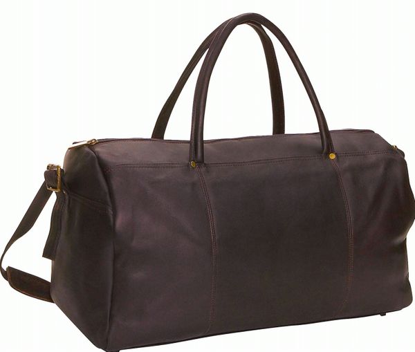 david king leather 330 top handle xl backpack tan & Co. Small Vertical Messenger Bag, Black, One Size bulky design David King 19" Leather Duffle