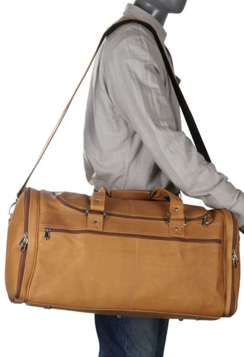 David King Premier Extra Large Multi Pocket Duffel Leather Duffle Bag